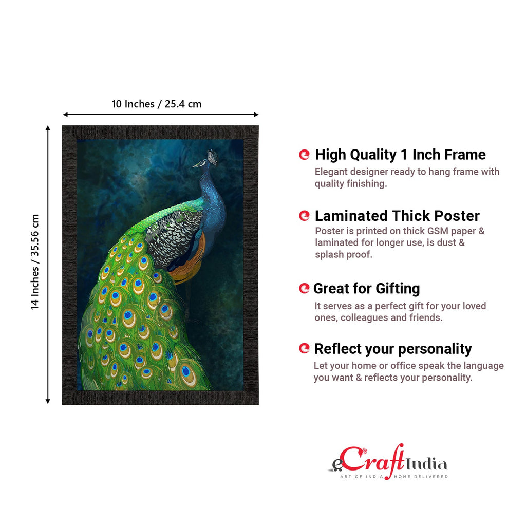 Peacock Satin Matt Texture UV Art Painting Kafalo