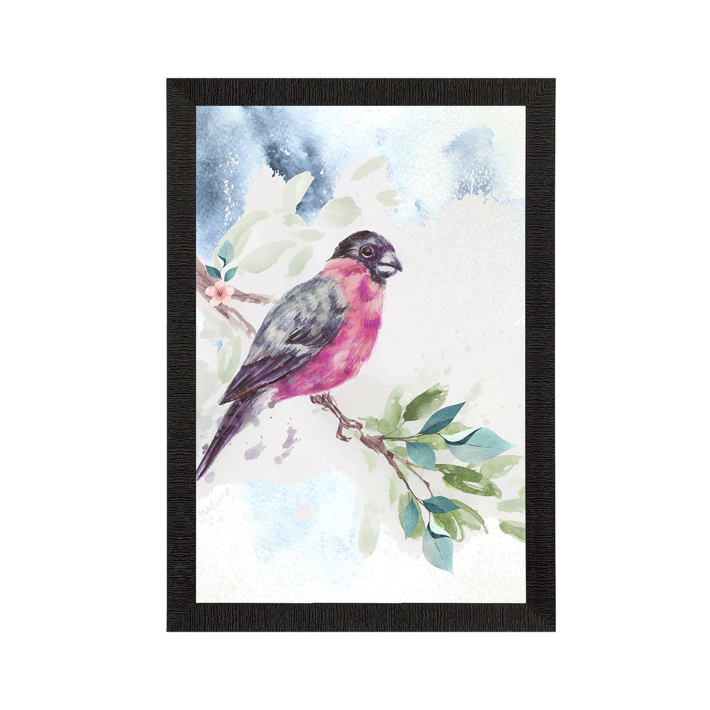 Colorful Bird Sitting on Tree Branch Satin Matt Texture UV Art Painting Kafalo