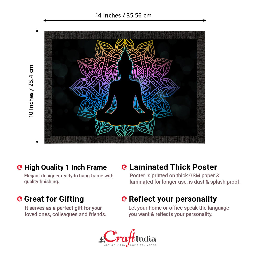 Meditating Lord Buddha Painting Digital Printed Religious Wall Art Kafalo