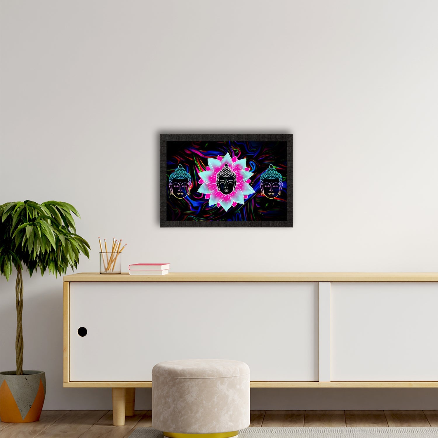 Lord Buddha Painting Digital Printed Religious Wall Art Kafalo