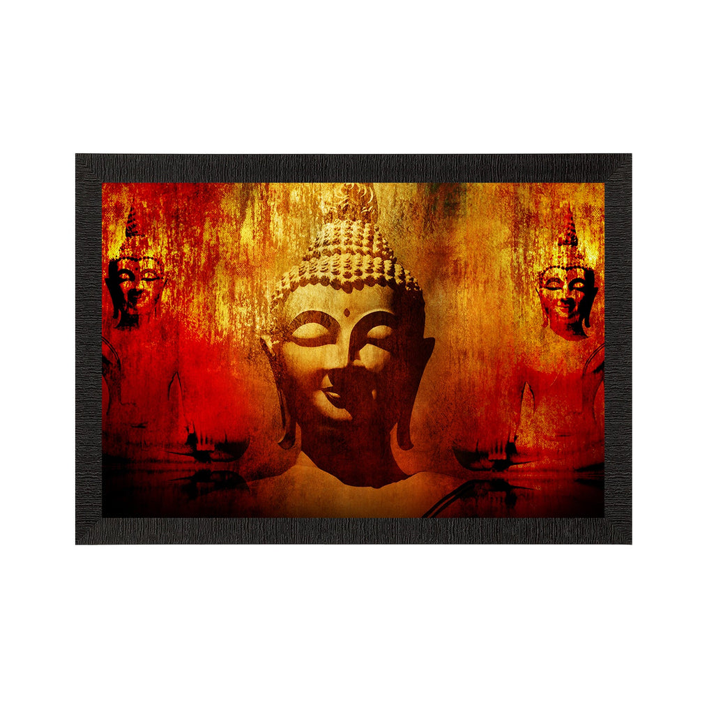Meditating Lord Buddha Painting Digital Printed Religious Wall Art Kafalo