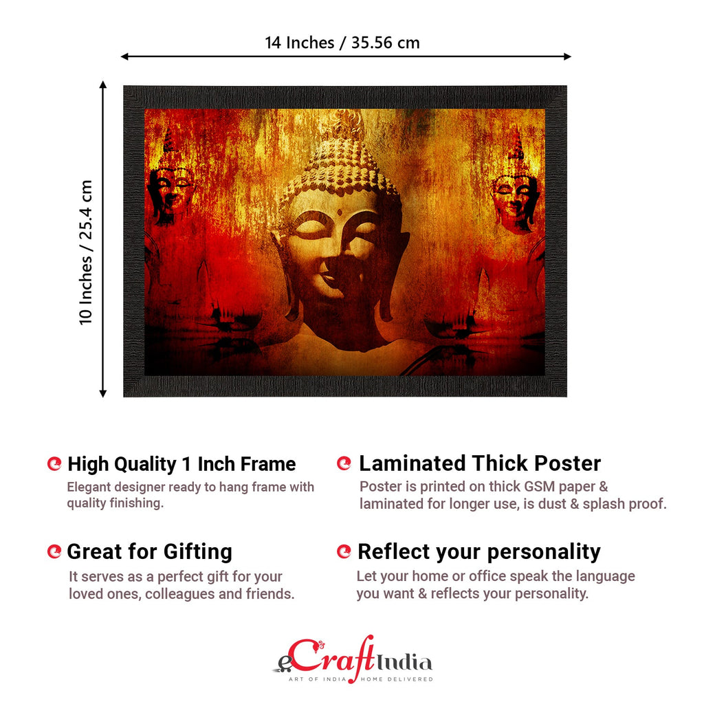 Meditating Lord Buddha Painting Digital Printed Religious Wall Art Kafalo