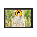 Meditating Lord Buddha Satin Matt Texture UV Art Painting Kafalo