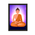 Meditating Lord Buddha Satin Matt Texture UV Art Painting Kafalo