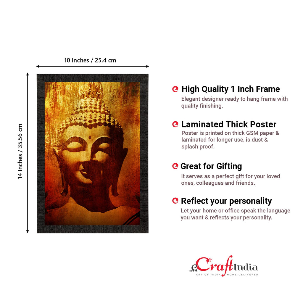 Meditating Lord Buddha Satin Matt Texture UV Art Painting Kafalo