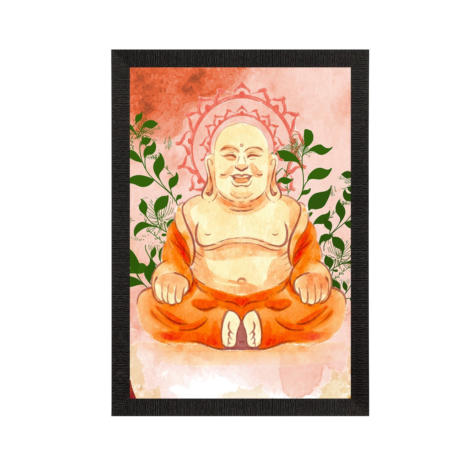 Meditating Lord Buddha Satin Matt Texture UV Art Painting Kafalo