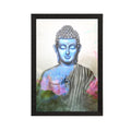 Meditating Lord Buddha Satin Matt Texture UV Art Painting Kafalo