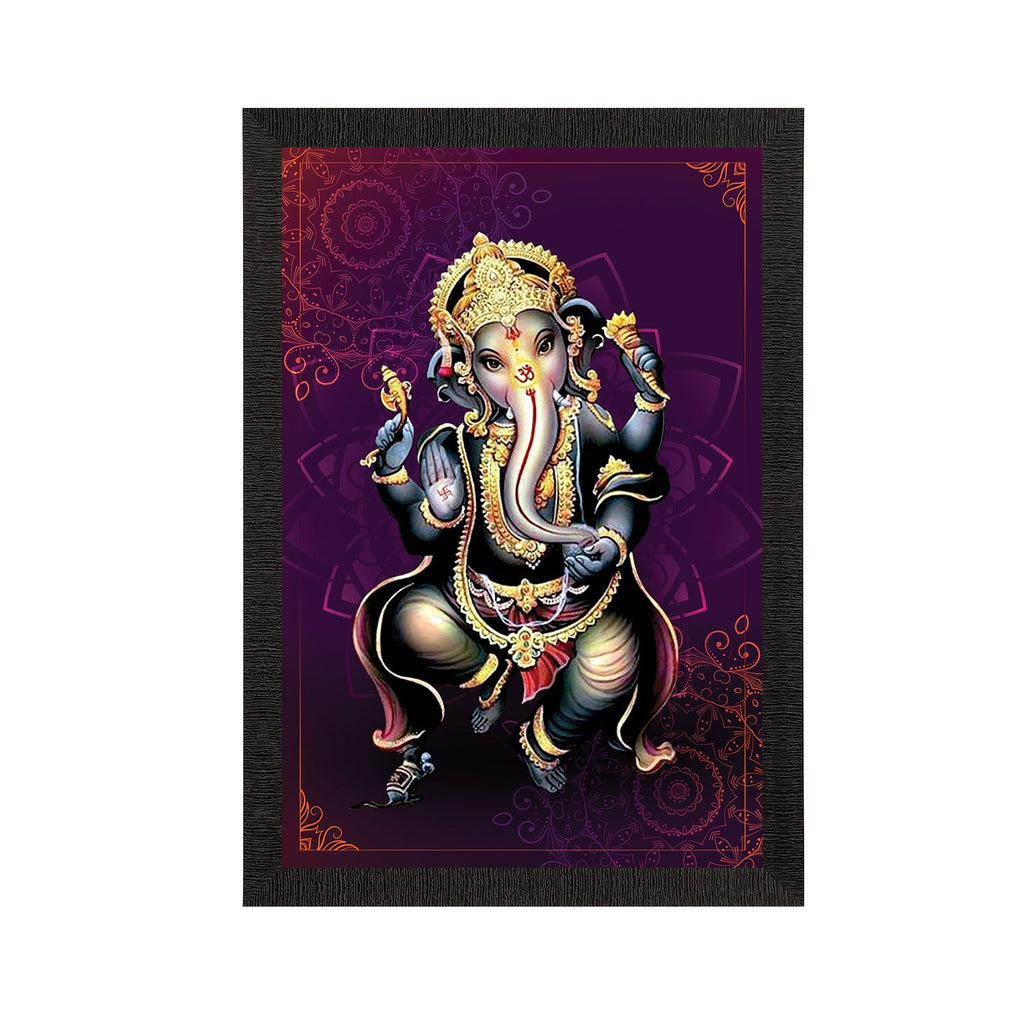 Lord Ganesha Satin Matt Texture UV Art Painting Kafalo