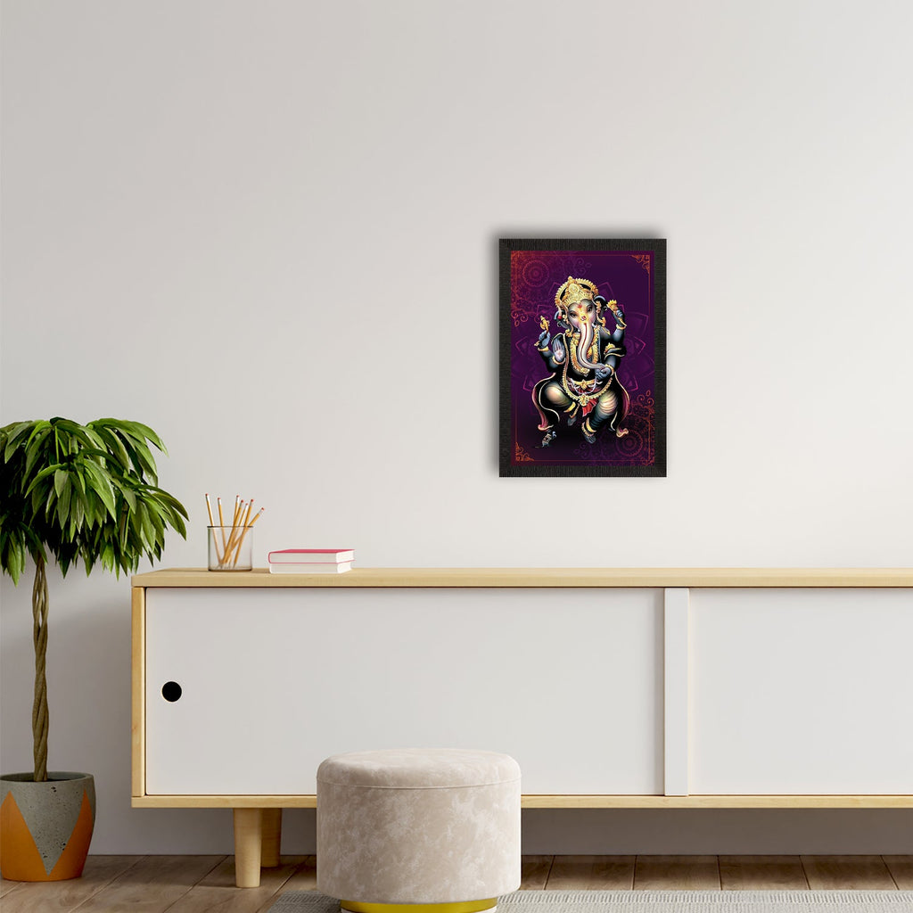 Lord Ganesha Satin Matt Texture UV Art Painting Kafalo
