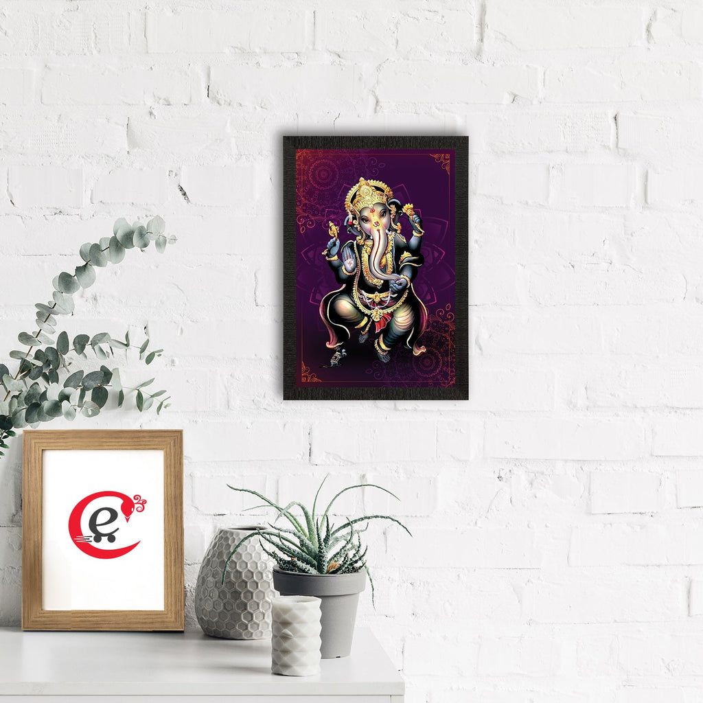 Lord Ganesha Satin Matt Texture UV Art Painting Kafalo