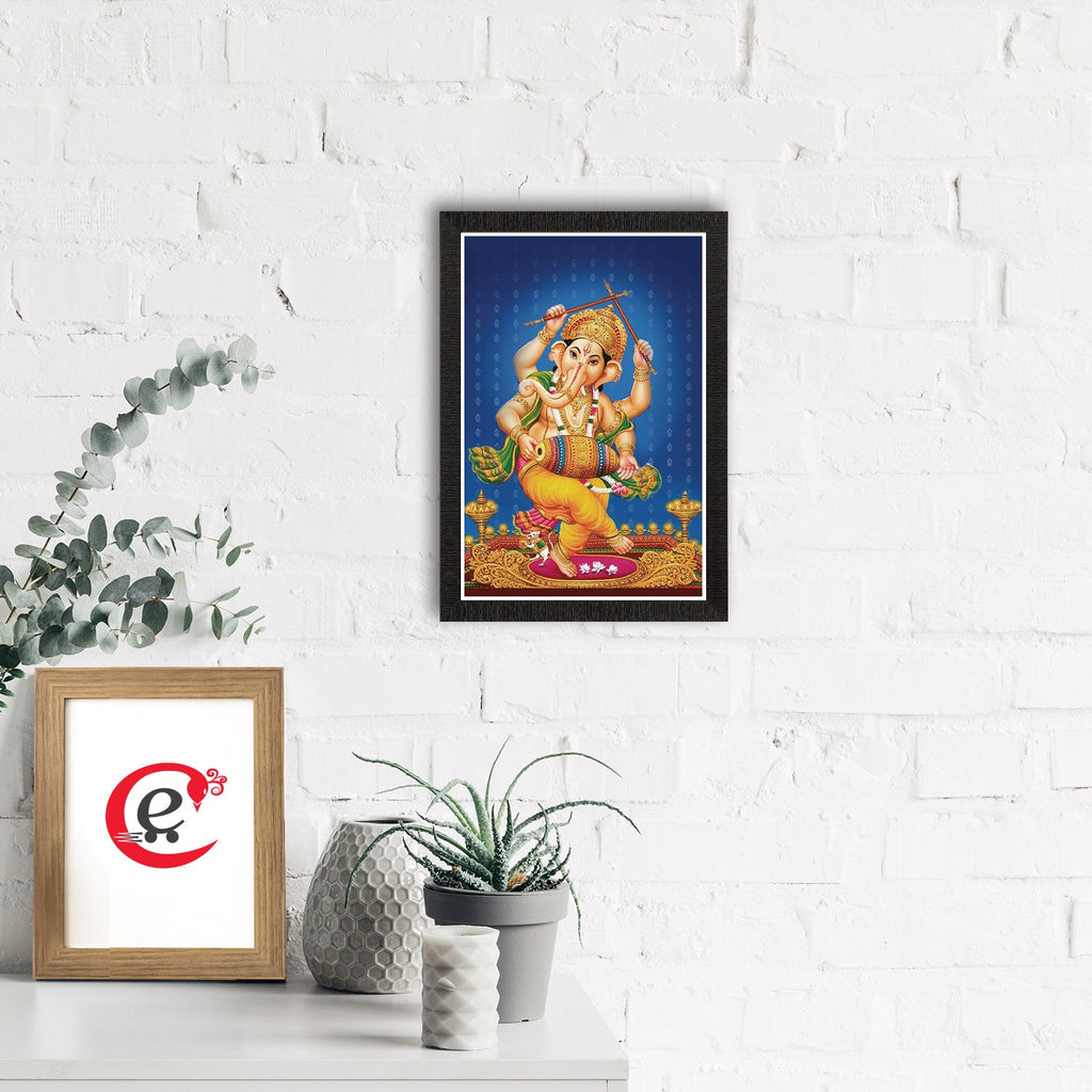 Lord Ganesha Satin Matt Texture UV Art Painting Kafalo