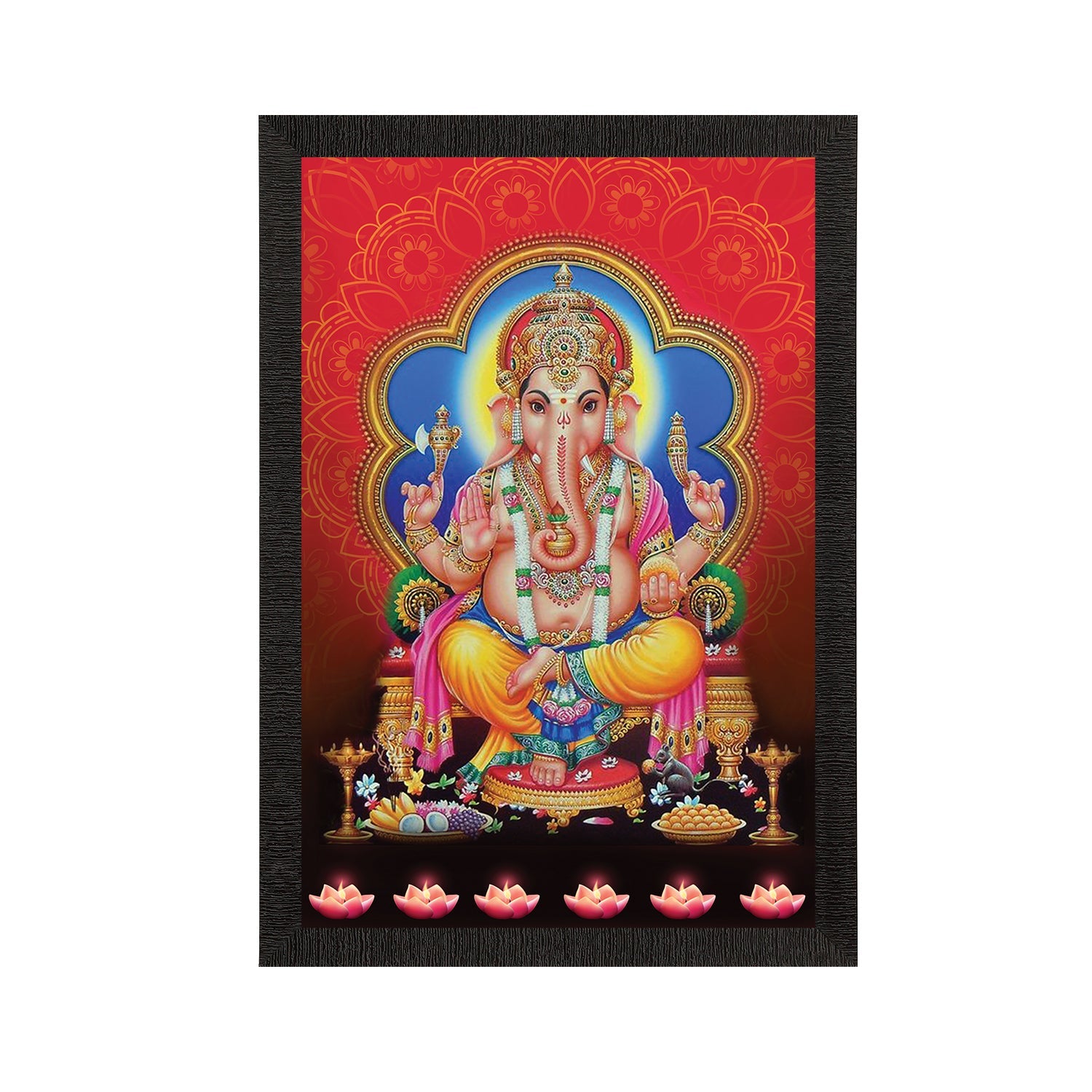Lord Ganesha Satin Matt Texture UV Art Painting Kafalo