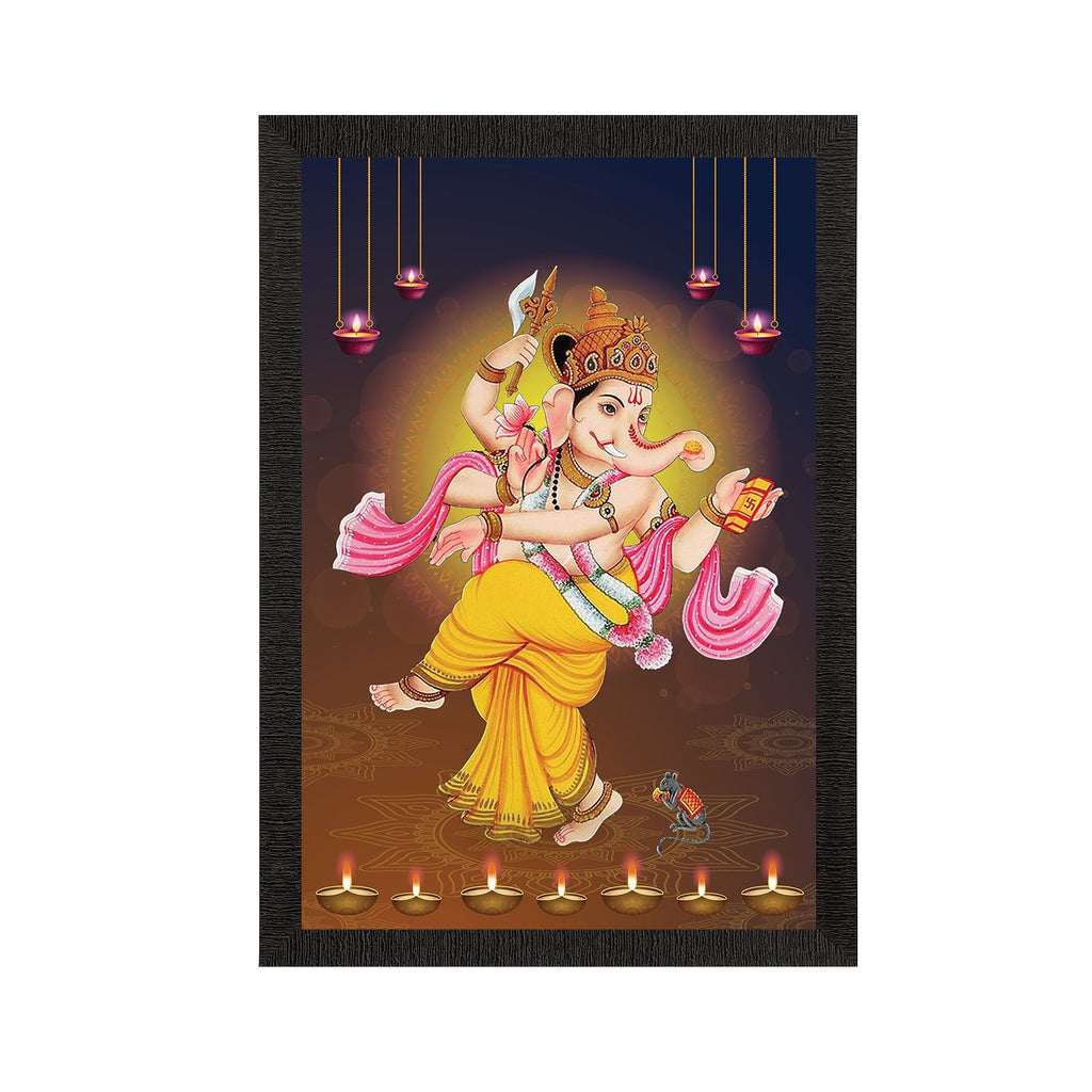 Lord Ganesha Satin Matt Texture UV Art Painting Kafalo