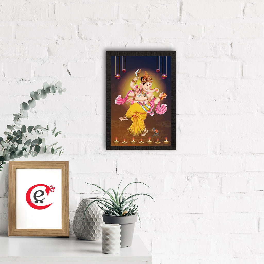 Lord Ganesha Satin Matt Texture UV Art Painting Kafalo