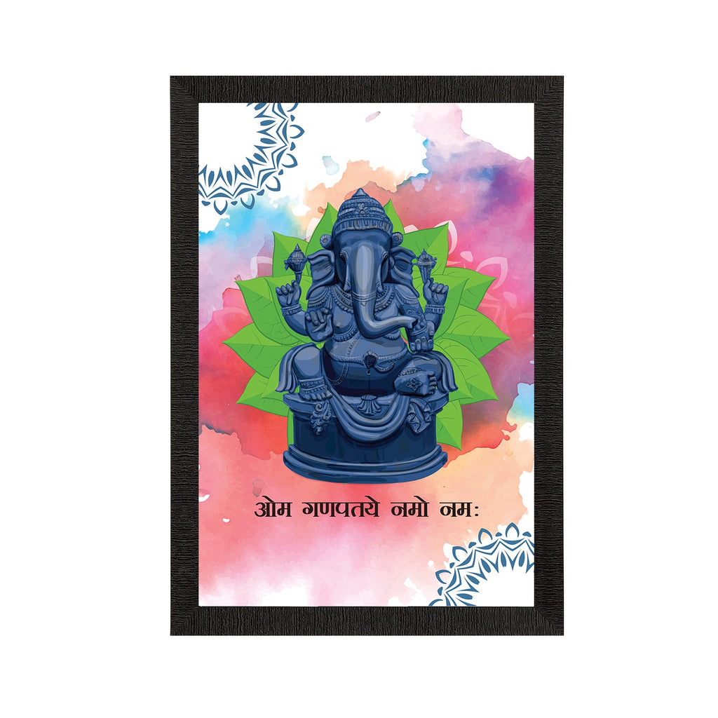 Lord Ganesha Satin Matt Texture UV Art Painting Kafalo