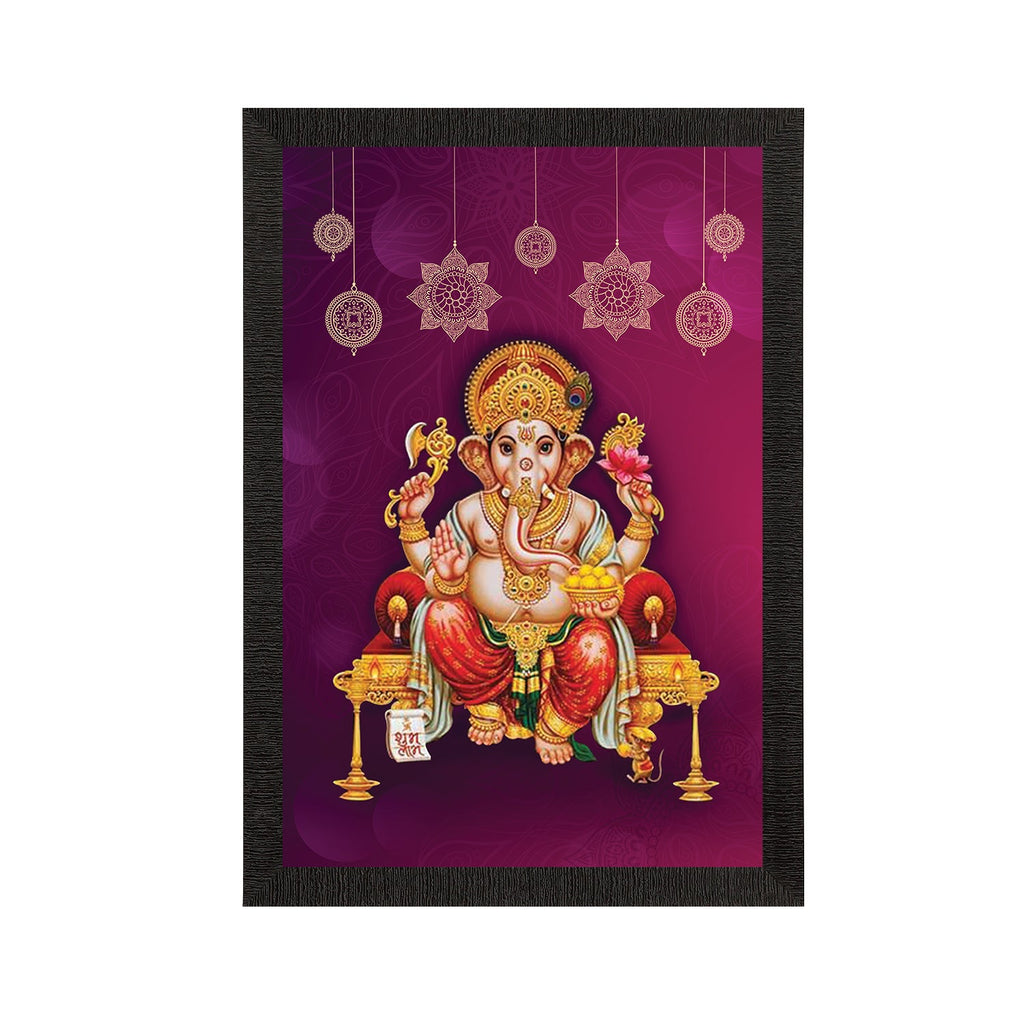 Lord Ganesha Satin Matt Texture UV Art Painting Kafalo