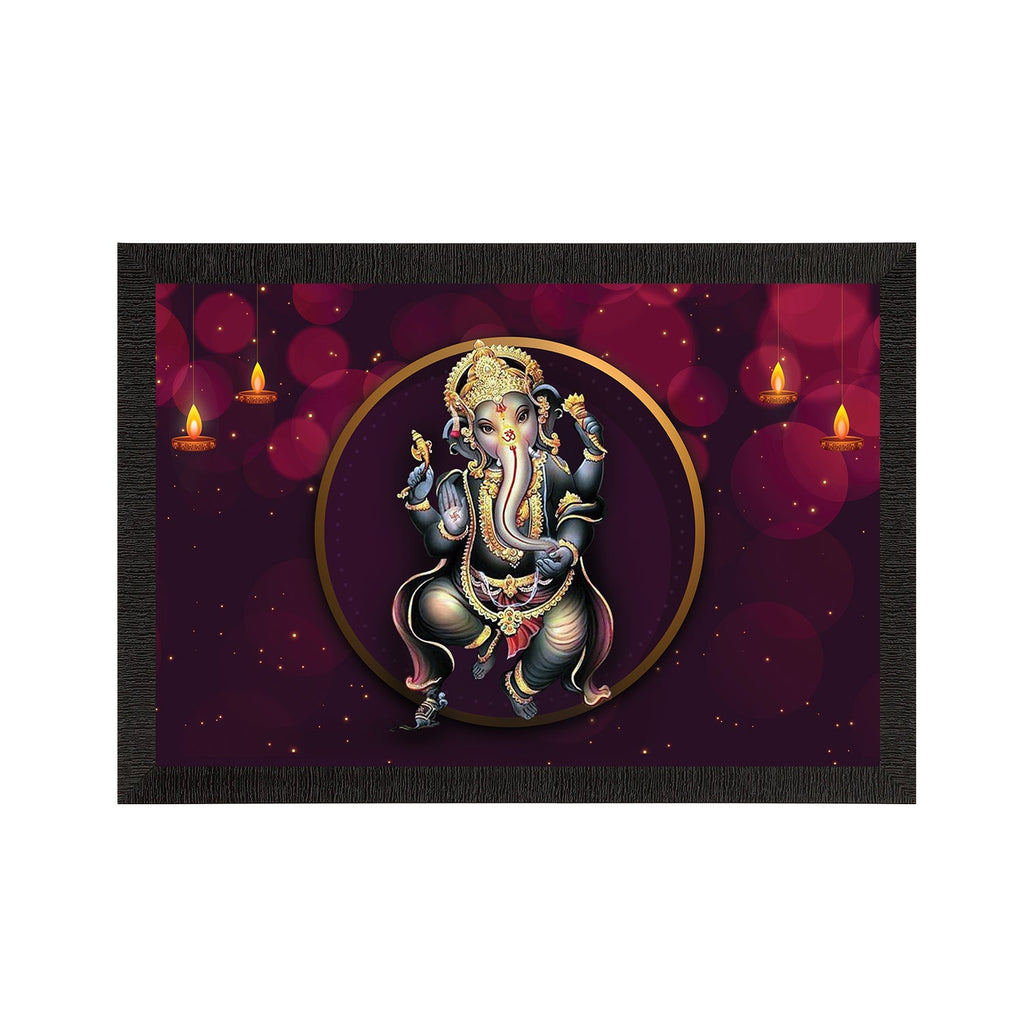 Lord Ganesha Satin Matt Texture UV Art Painting Kafalo