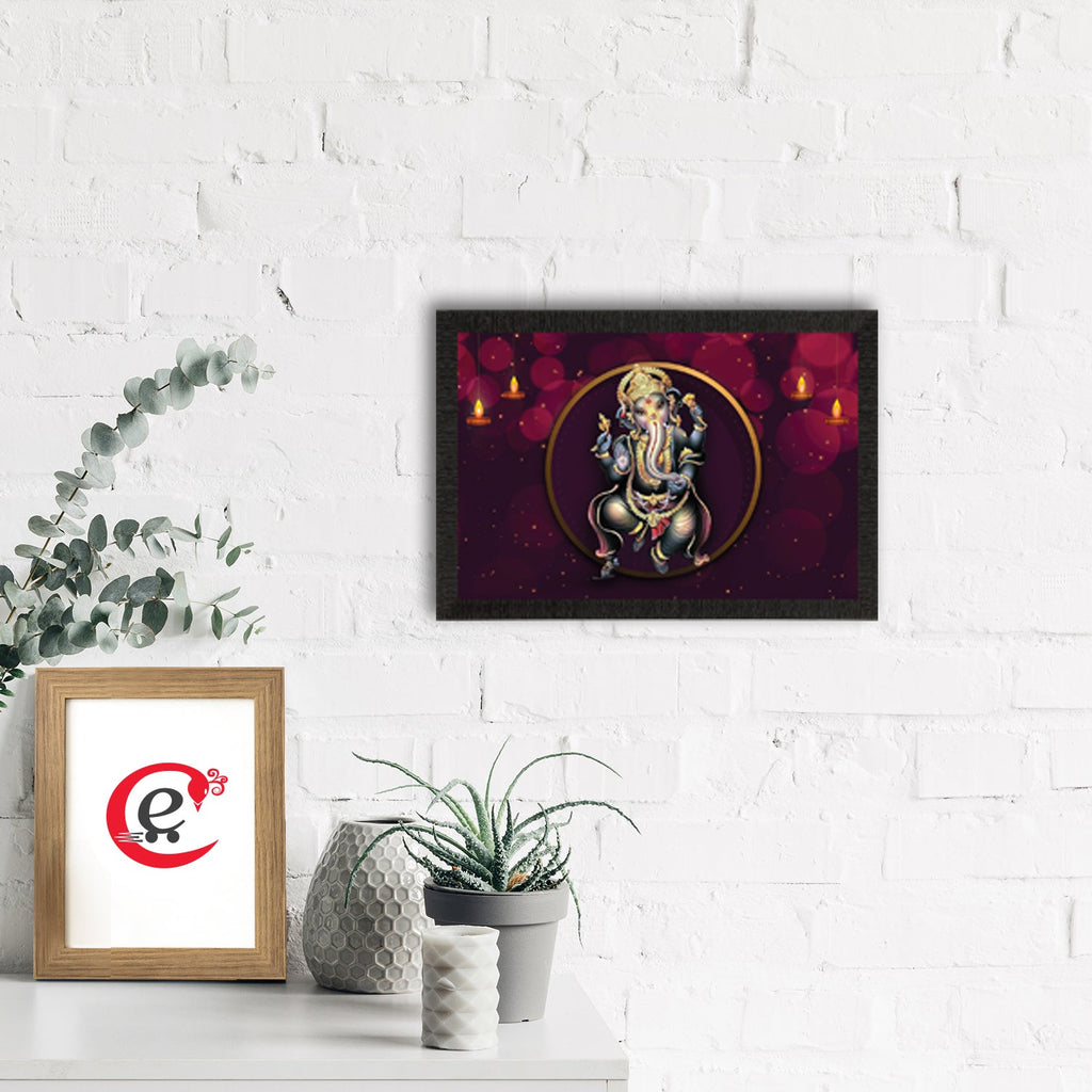 Lord Ganesha Satin Matt Texture UV Art Painting Kafalo
