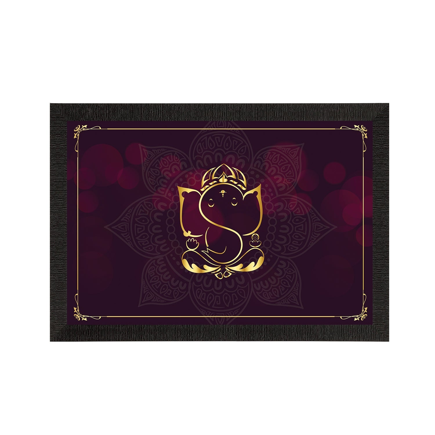Lord Ganesha Satin Matt Texture UV Art Painting Kafalo