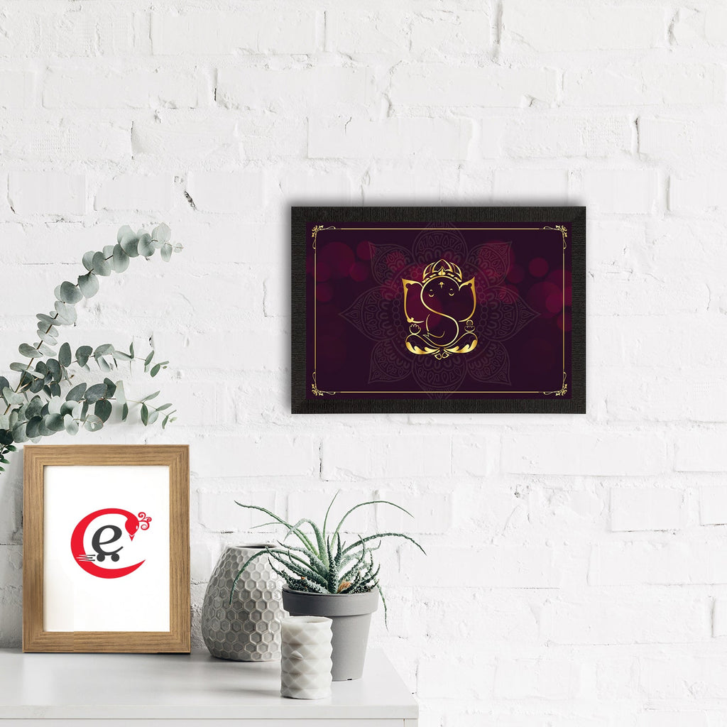 Lord Ganesha Satin Matt Texture UV Art Painting Kafalo