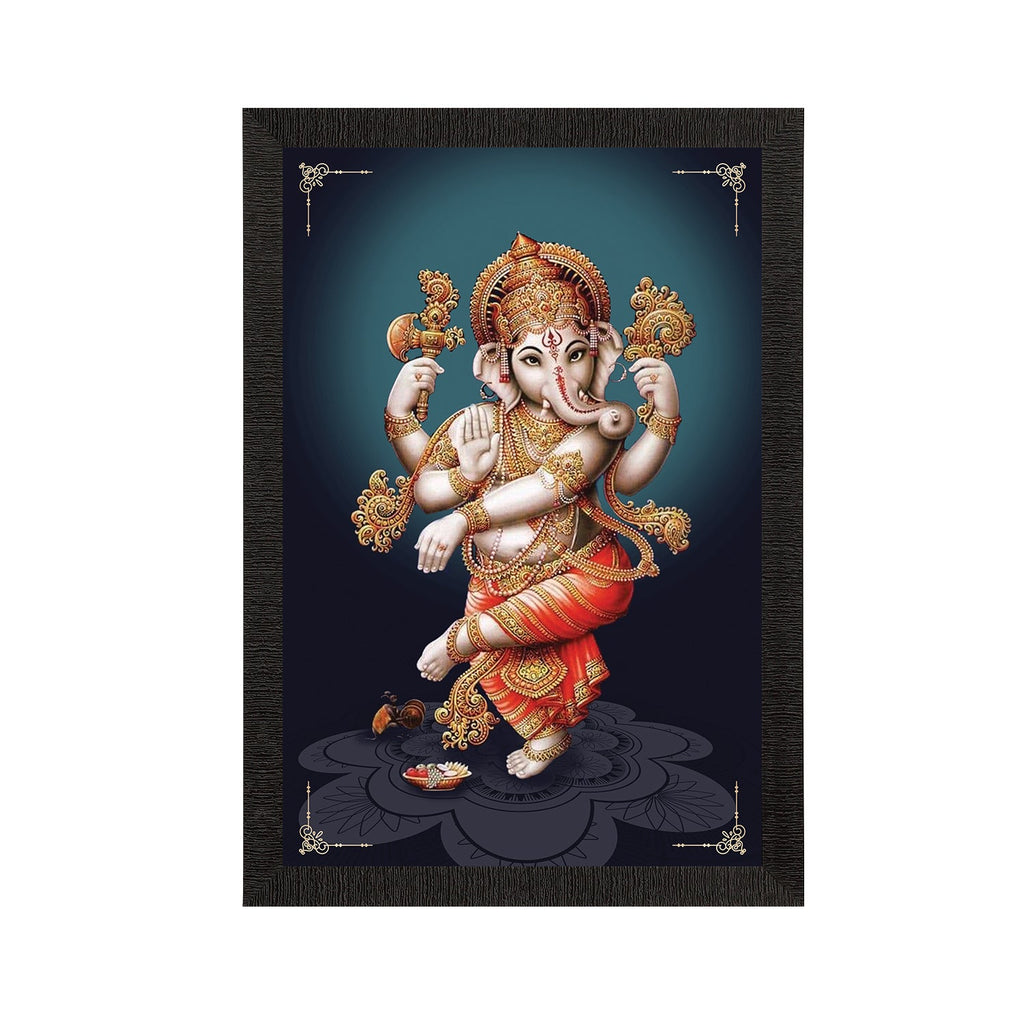 Lord Ganesha Satin Matt Texture UV Art Painting Kafalo