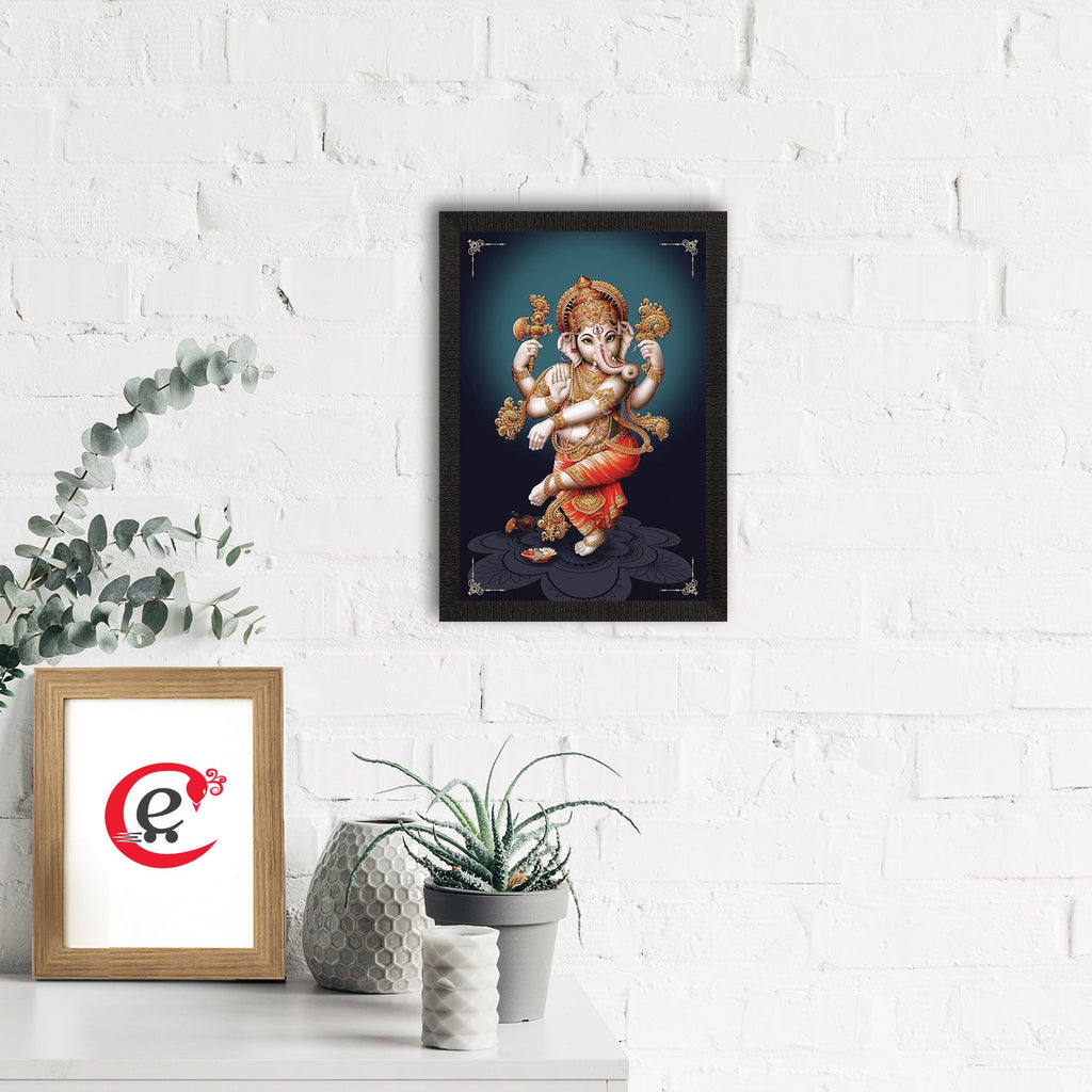 Lord Ganesha Satin Matt Texture UV Art Painting Kafalo