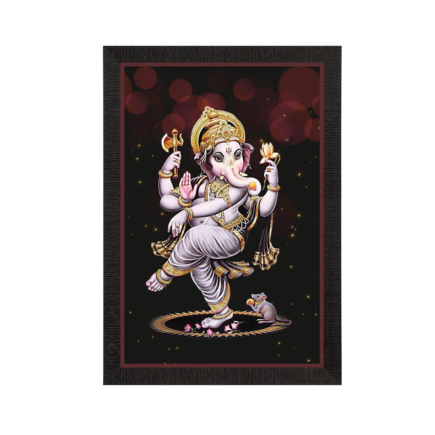 Lord Ganesha Satin Matt Texture UV Art Painting Kafalo