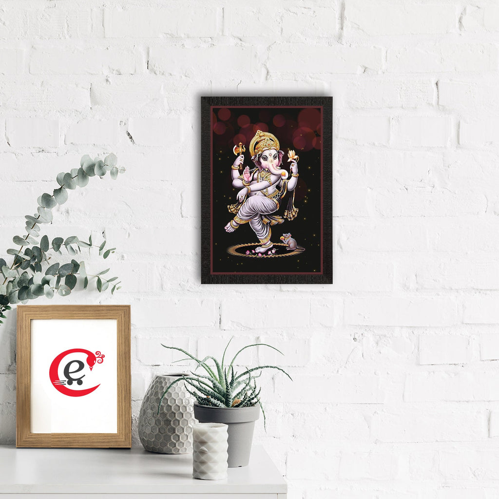 Lord Ganesha Satin Matt Texture UV Art Painting Kafalo