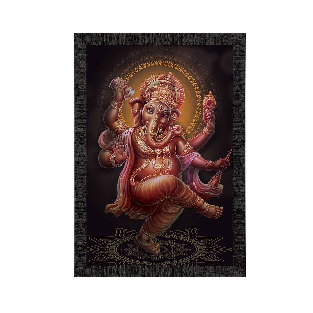 Lord Ganesha Satin Matt Texture UV Art Painting Kafalo