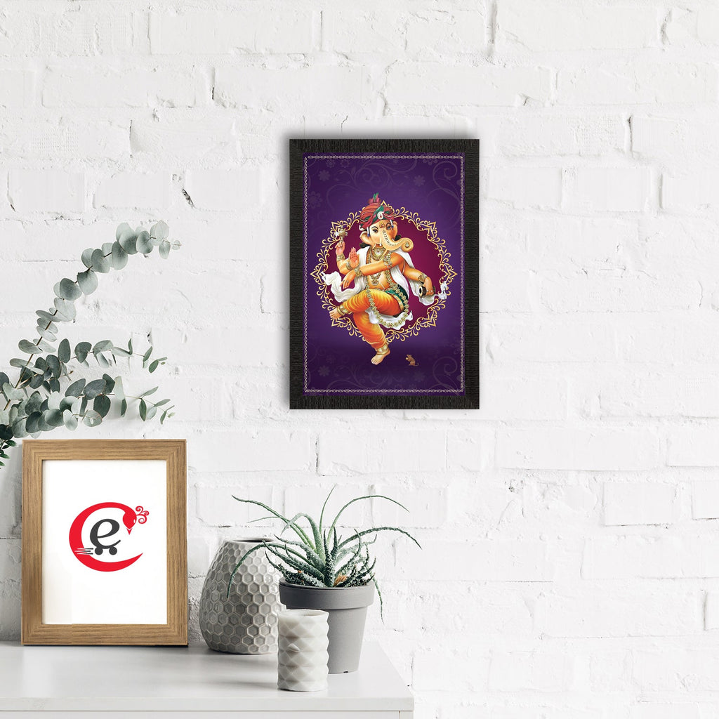 Lord Ganesha Satin Matt Texture UV Art Painting Kafalo