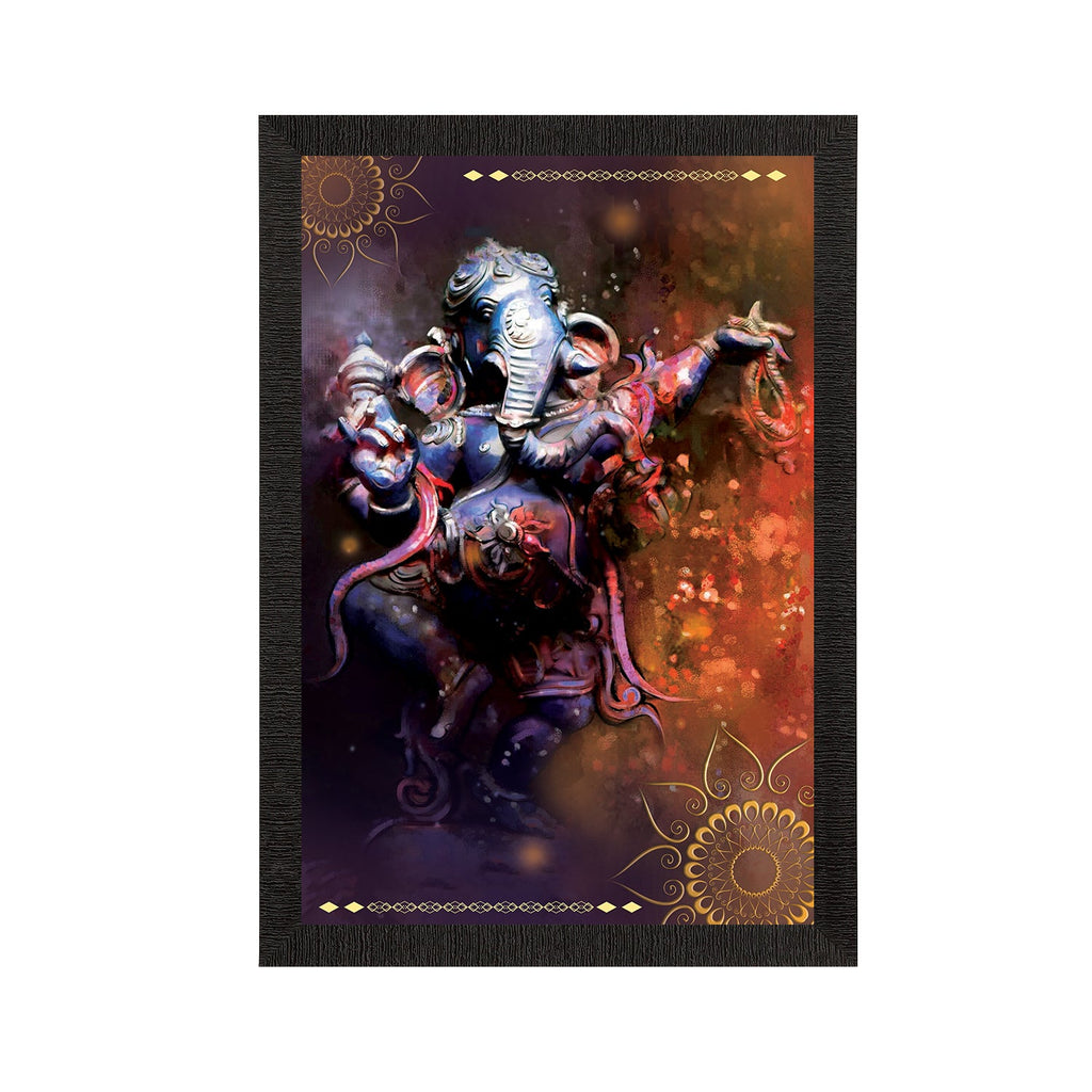 Lord Ganesha Satin Matt Texture UV Art Painting Kafalo