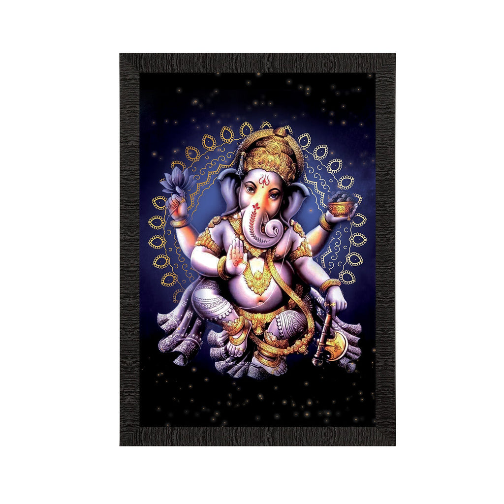 Lord Ganesha Satin Matt Texture UV Art Painting Kafalo