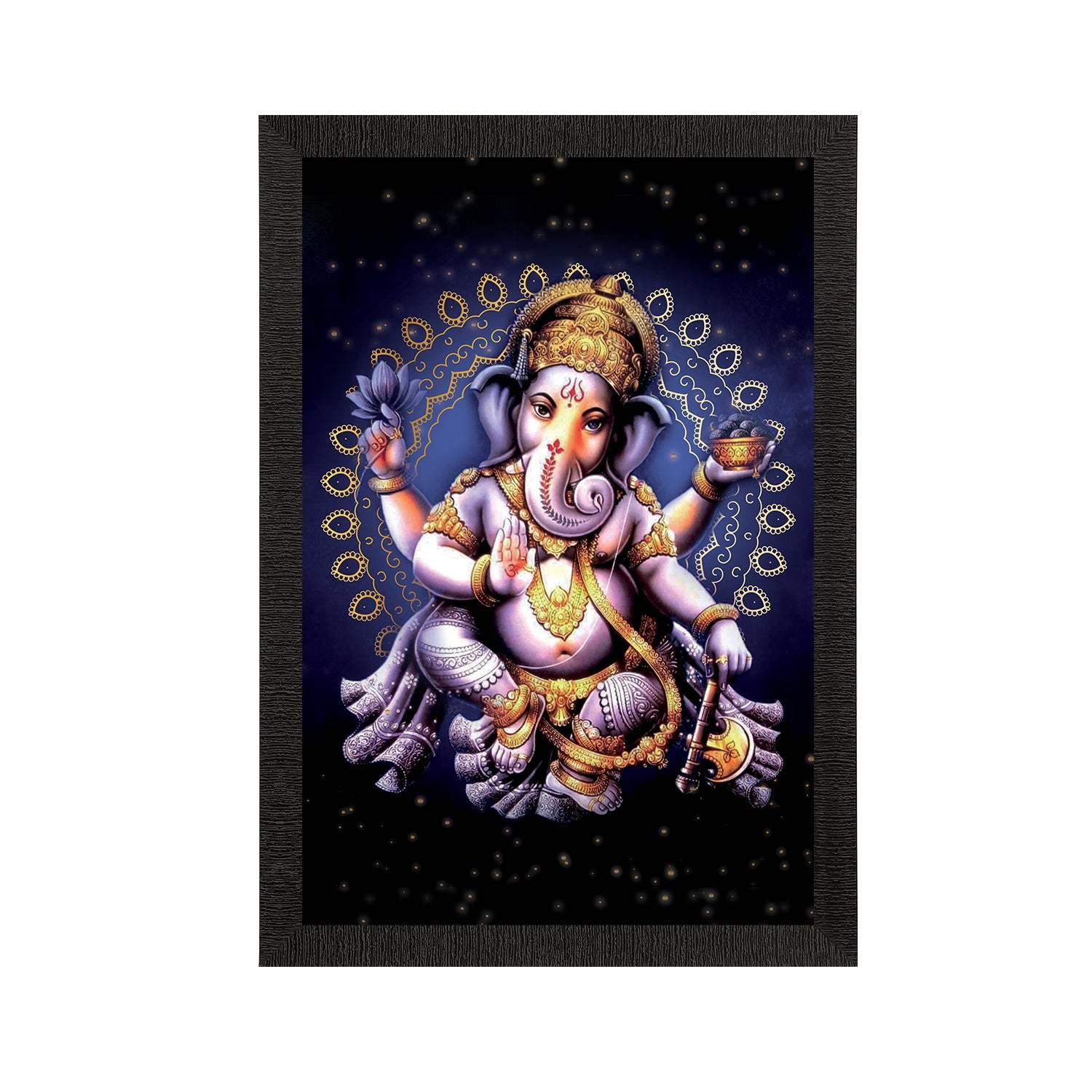 Lord Ganesha Satin Matt Texture UV Art Painting Kafalo