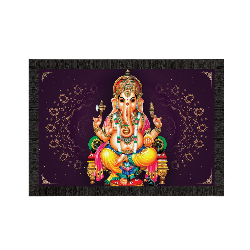 Lord Ganesha Satin Matt Texture UV Art Painting Kafalo