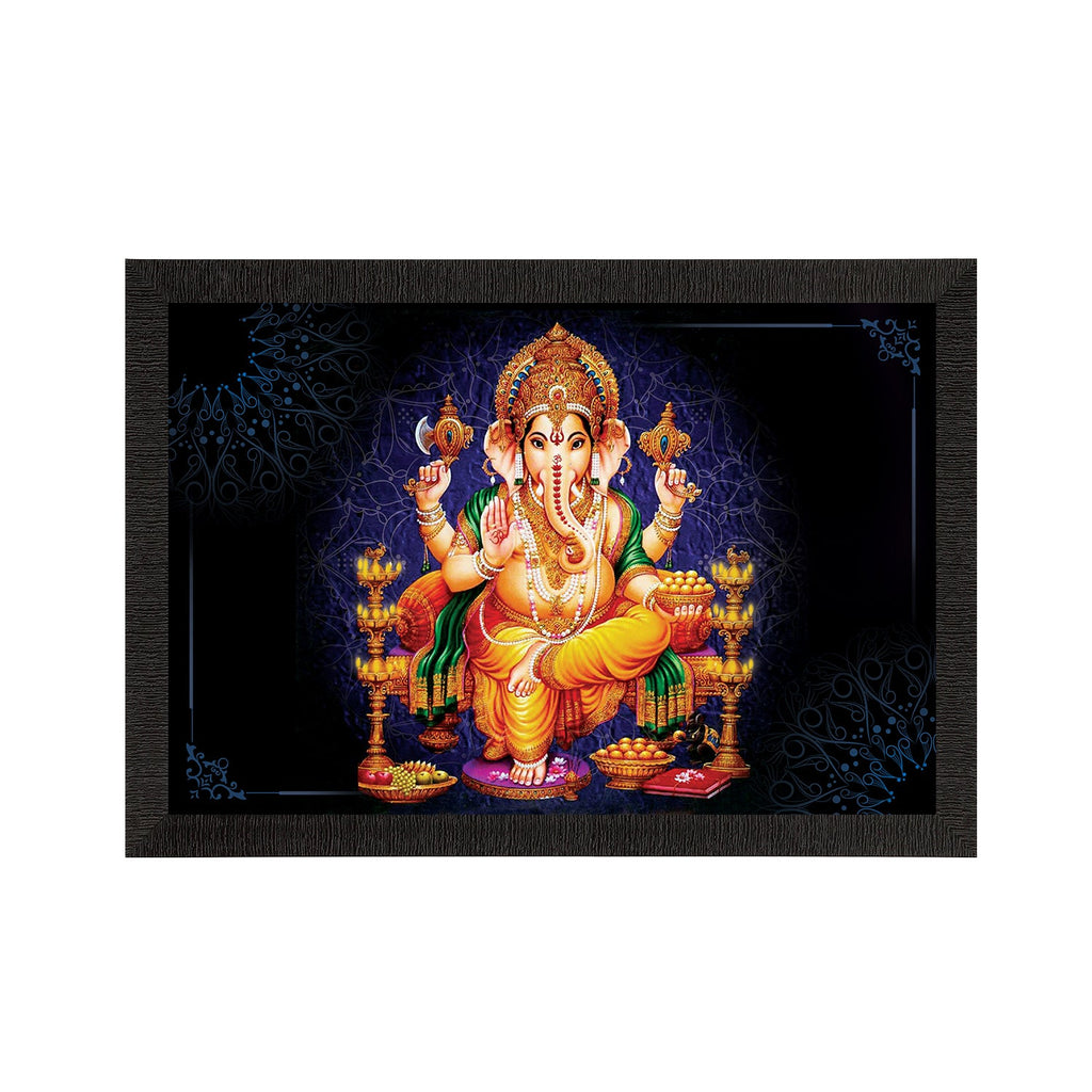 Lord Ganesha Satin Matt Texture UV Art Painting Kafalo