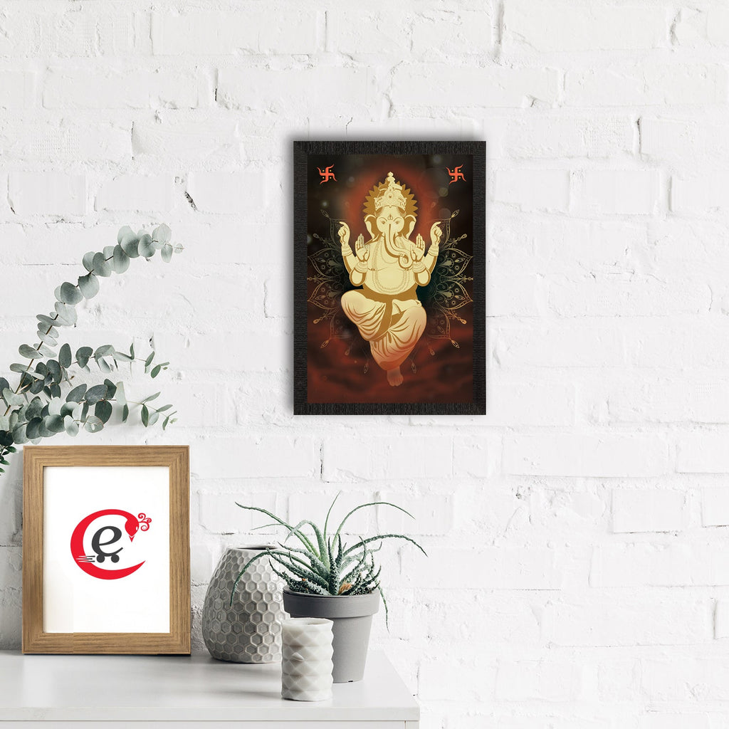 Lord Ganesha Satin Matt Texture UV Art Painting Kafalo