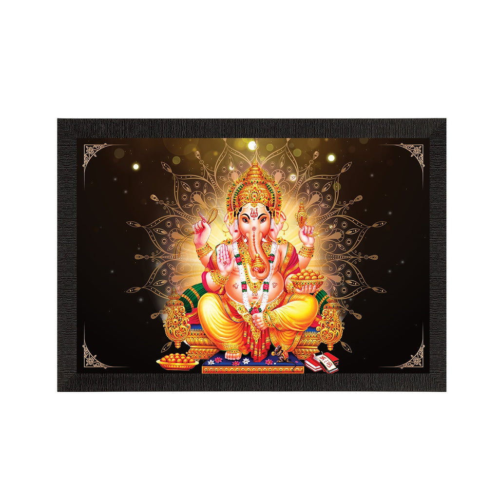 Lord Ganesha Satin Matt Texture UV Art Painting Kafalo