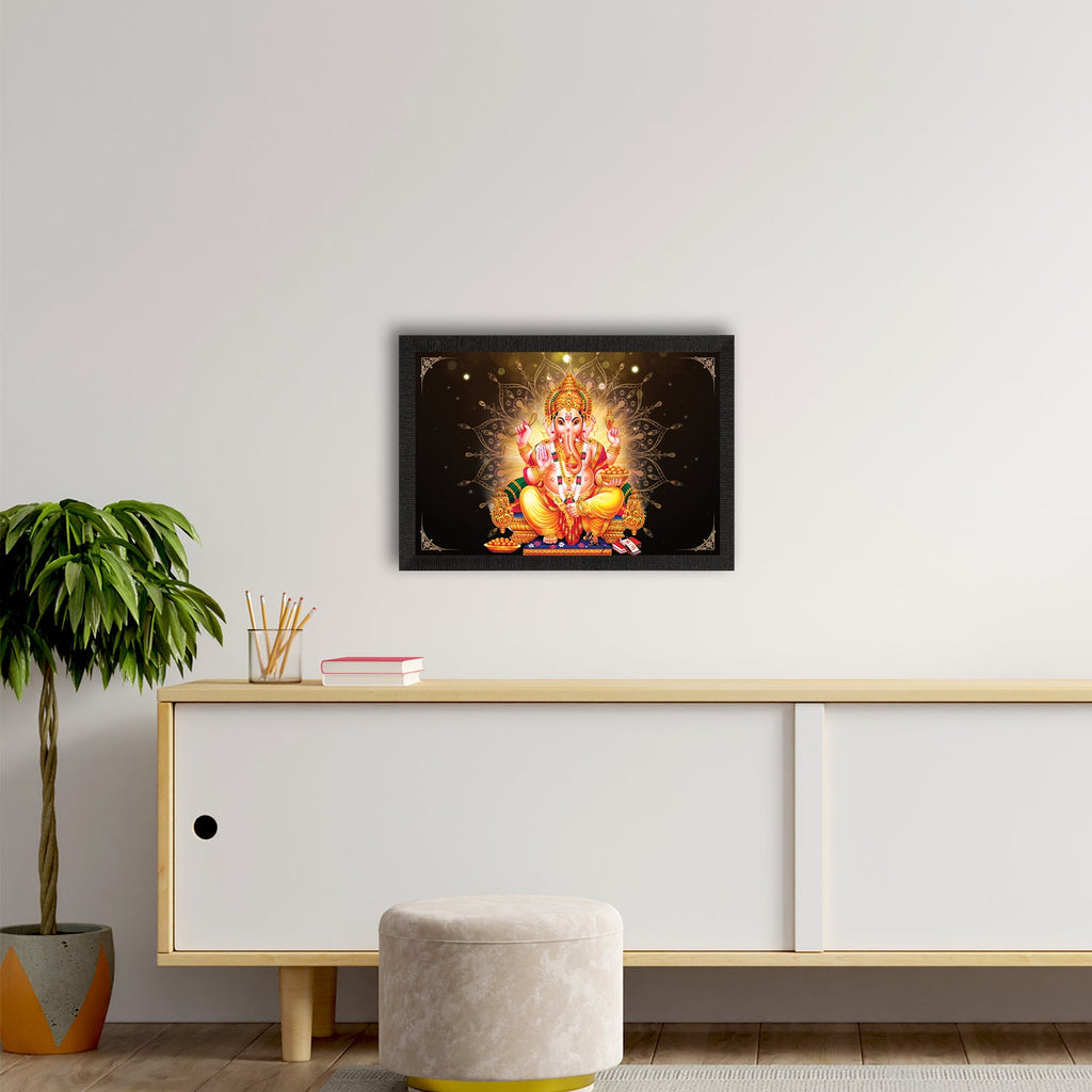 Lord Ganesha Satin Matt Texture UV Art Painting Kafalo