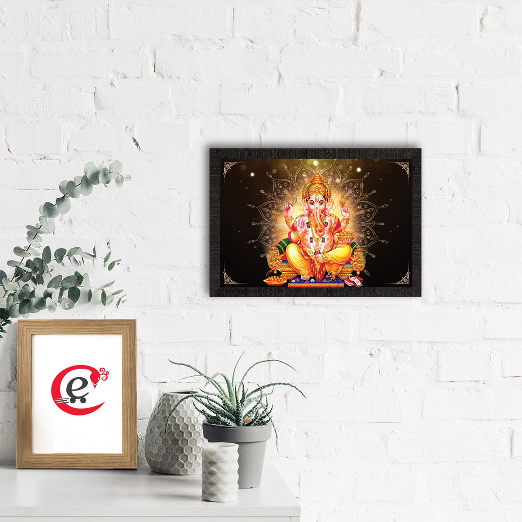 Lord Ganesha Satin Matt Texture UV Art Painting Kafalo