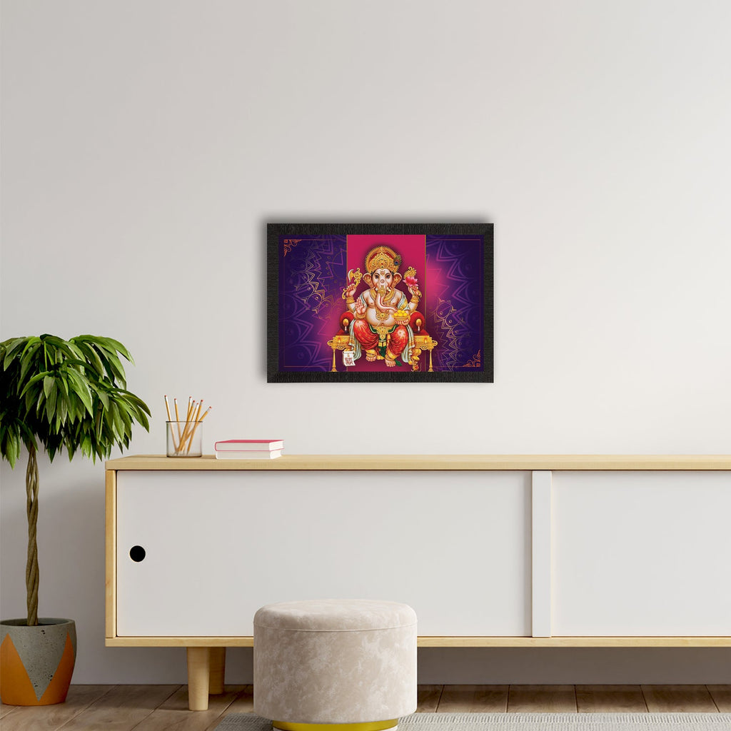 Lord Ganesha Satin Matt Texture UV Art Painting Kafalo