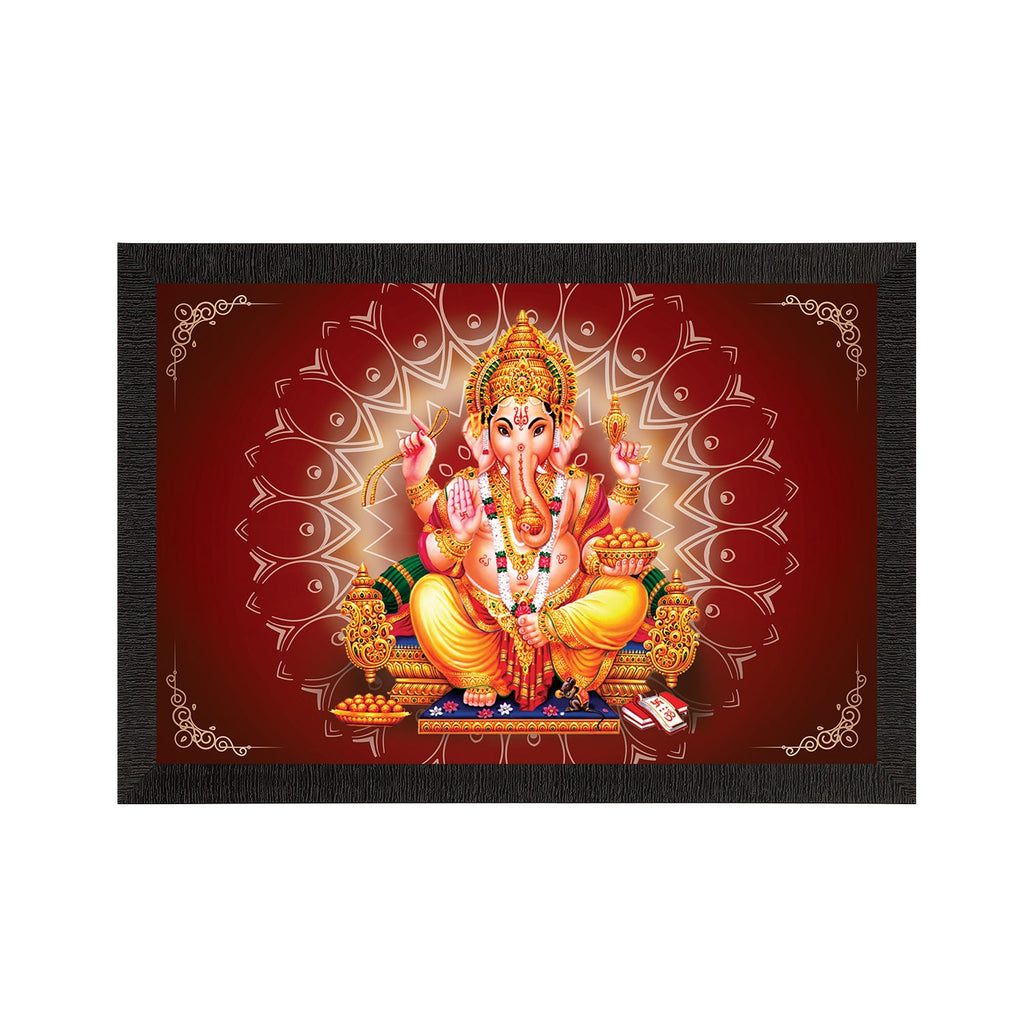 Lord Ganesha Satin Matt Texture UV Art Painting Kafalo