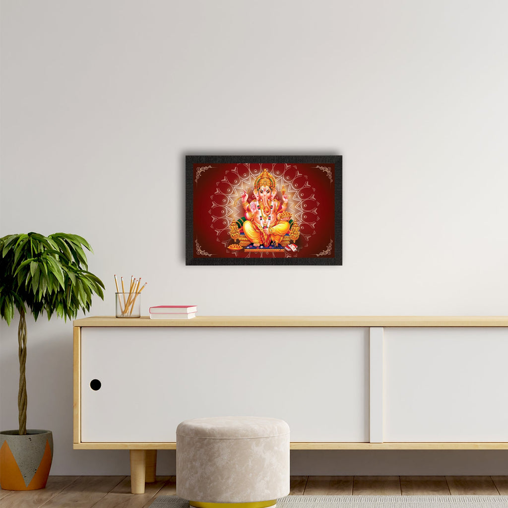 Lord Ganesha Satin Matt Texture UV Art Painting Kafalo
