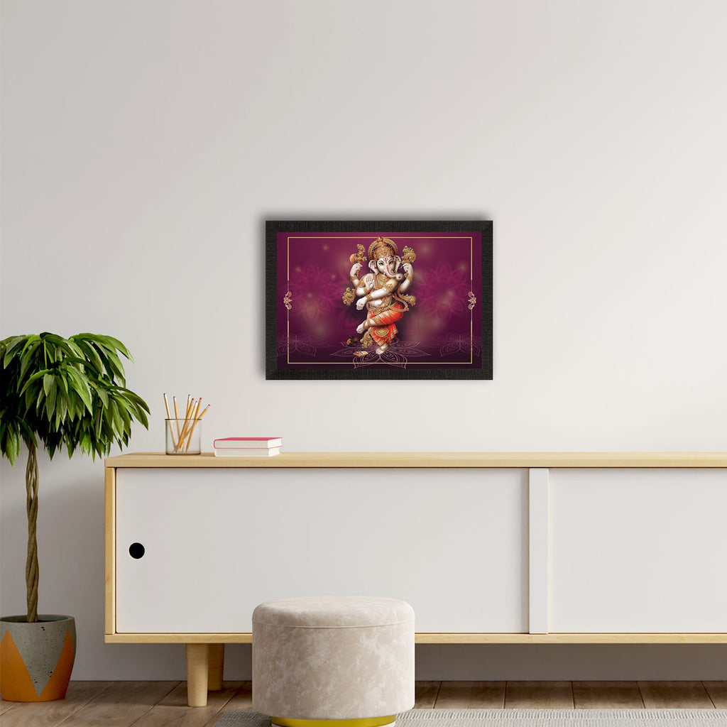Lord Ganesha Satin Matt Texture UV Art Painting Kafalo