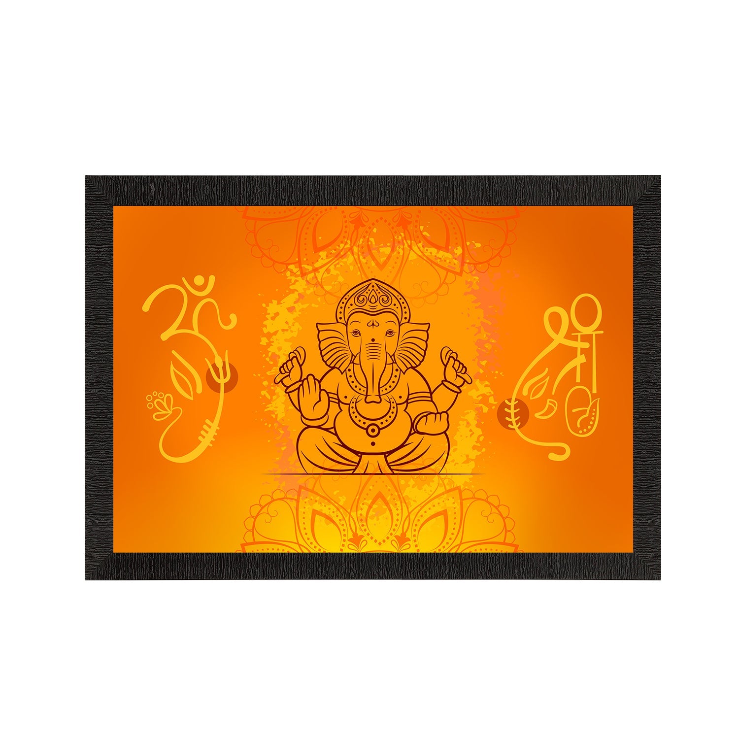 Lord Ganesha Satin Matt Texture UV Art Painting Kafalo