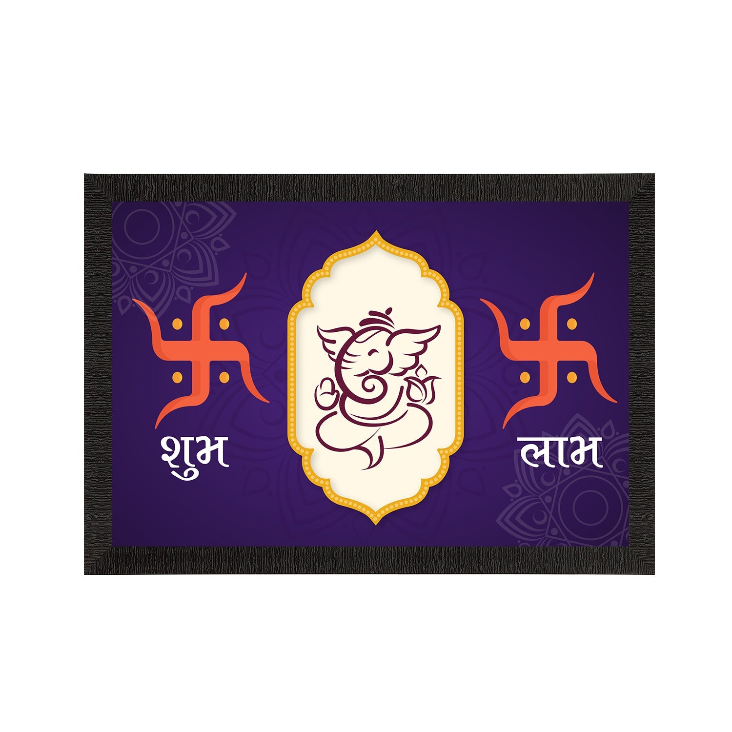Lord Ganesha Satin Matt Texture UV Art Painting Kafalo