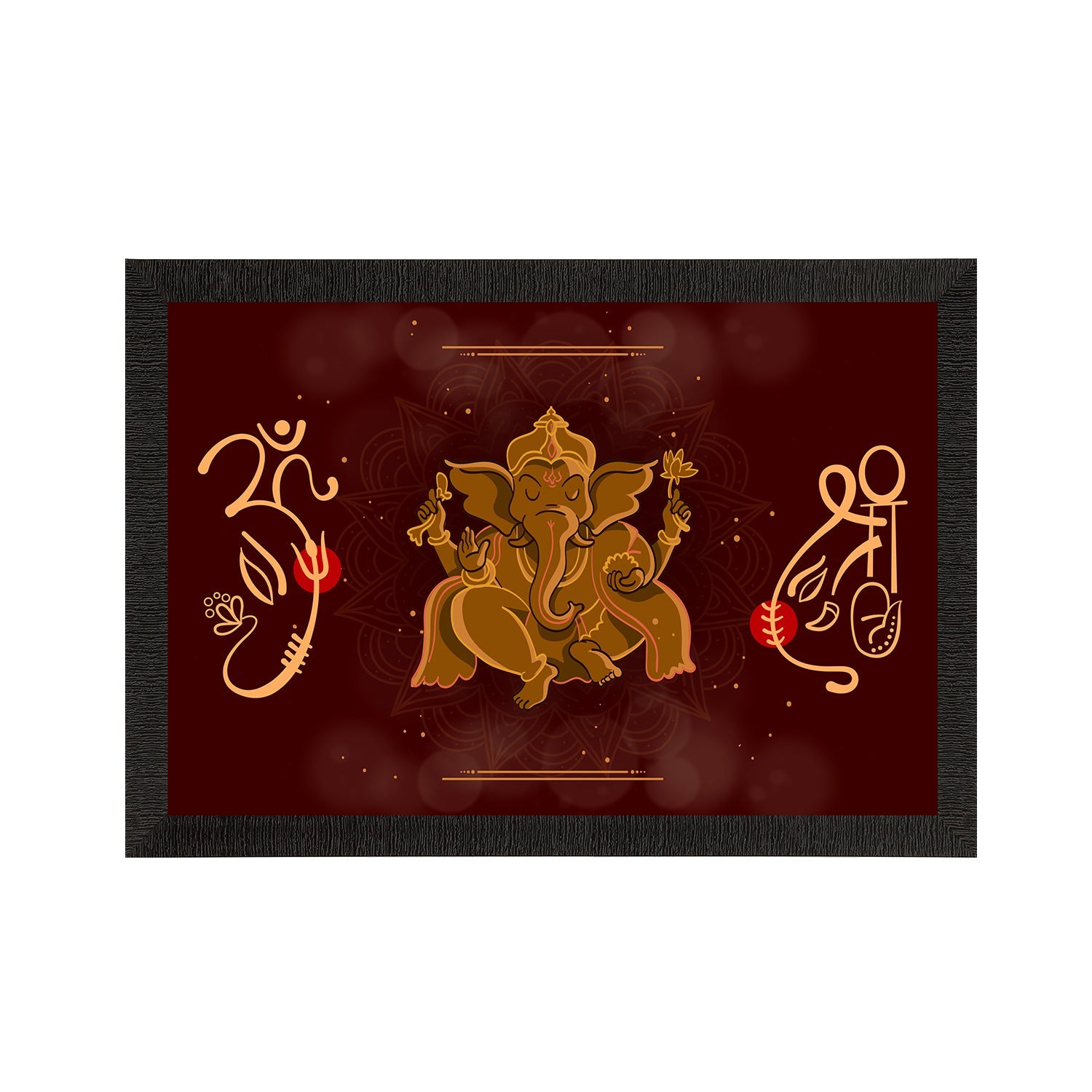 Lord Ganesha Satin Matt Texture UV Art Painting Kafalo