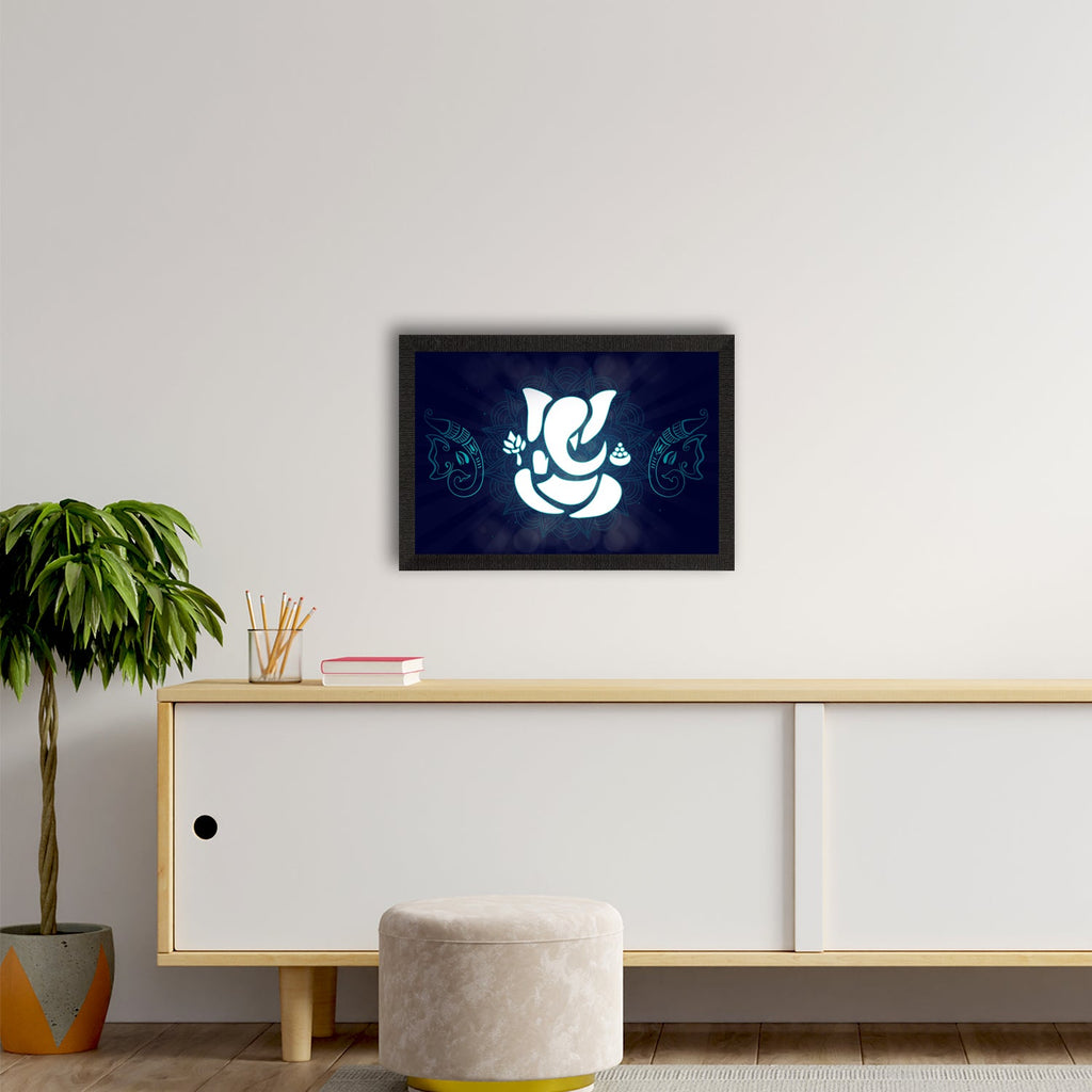 Lord Ganesha Satin Matt Texture UV Art Painting Kafalo