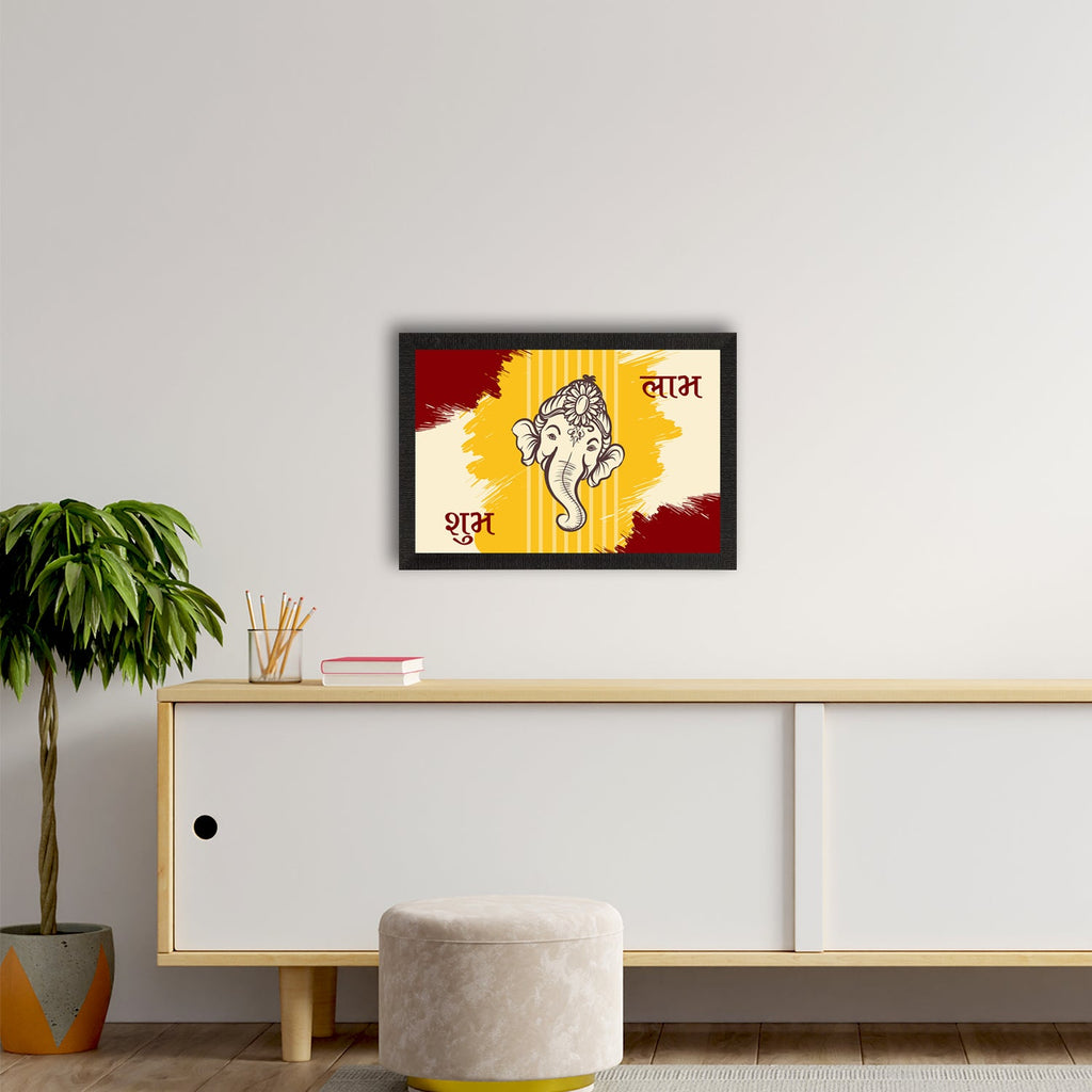Lord Ganesha Satin Matt Texture UV Art Painting Kafalo