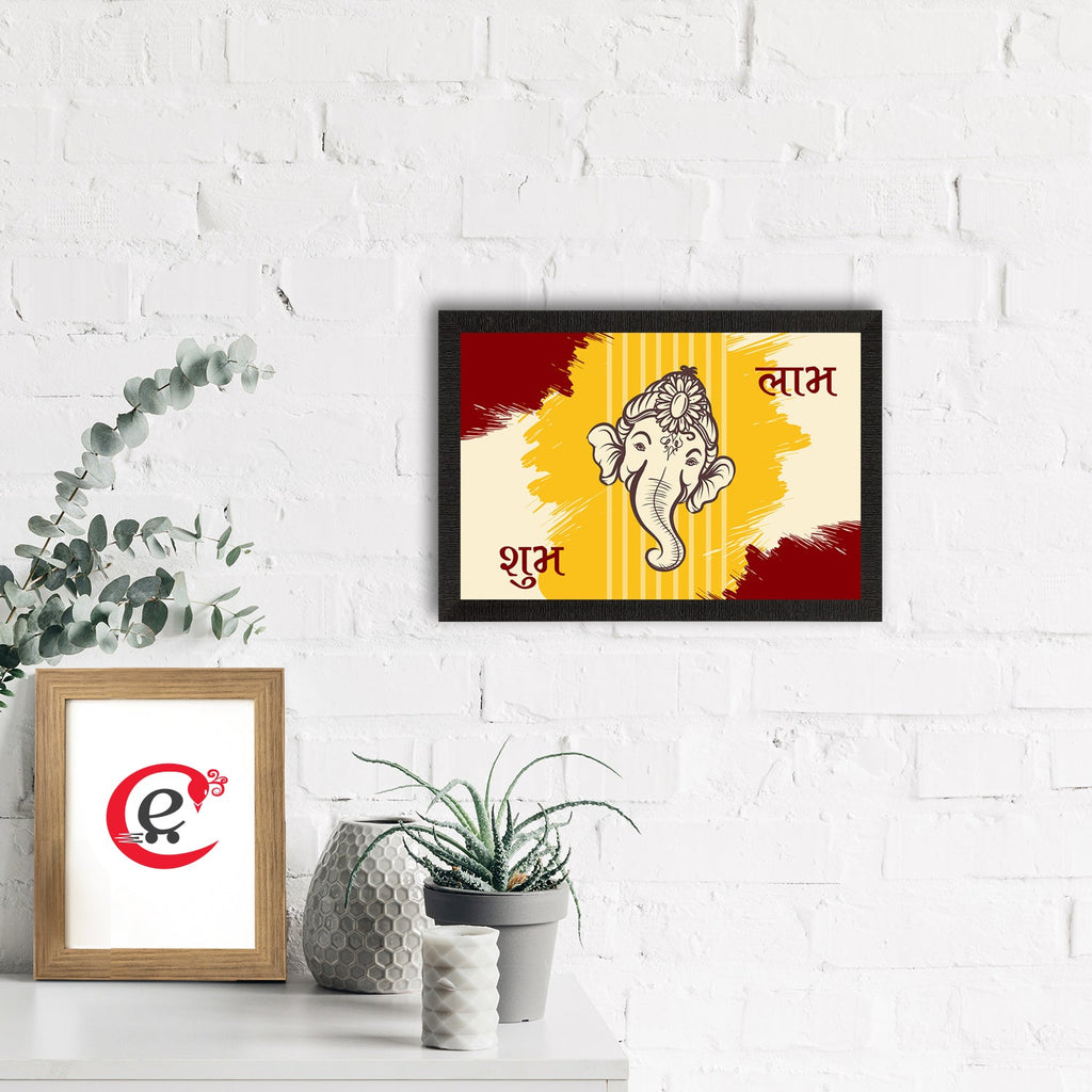 Lord Ganesha Satin Matt Texture UV Art Painting Kafalo