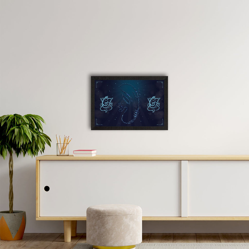 Lord Ganesha Satin Matt Texture UV Art Painting Kafalo